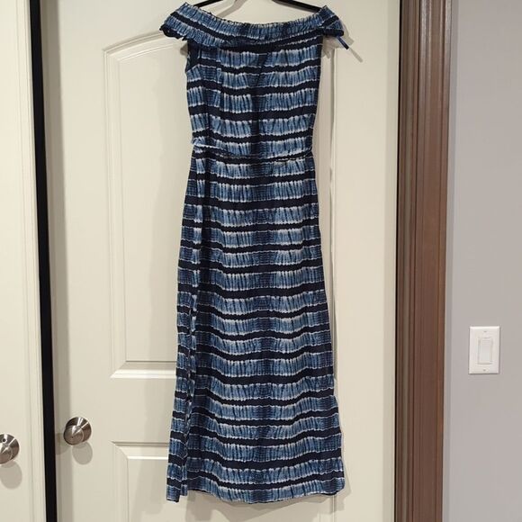 NWT Michael Michael Kors Blue Off the Shoulder Midi Dress - Picture 4 of 7